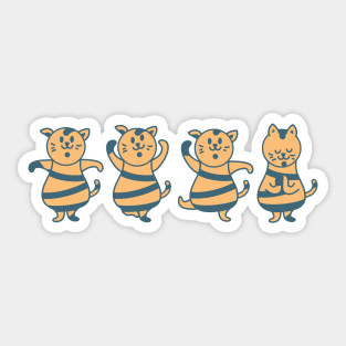 yoga cat (b) Sticker